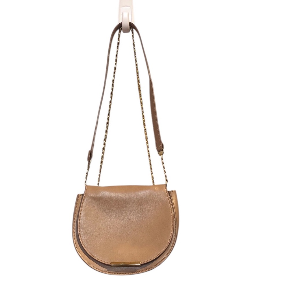 Cuyana Mini Saddle Bag Dusty Pink Quartz Leather Shoulder Bag A1 - Picture 3 of 11